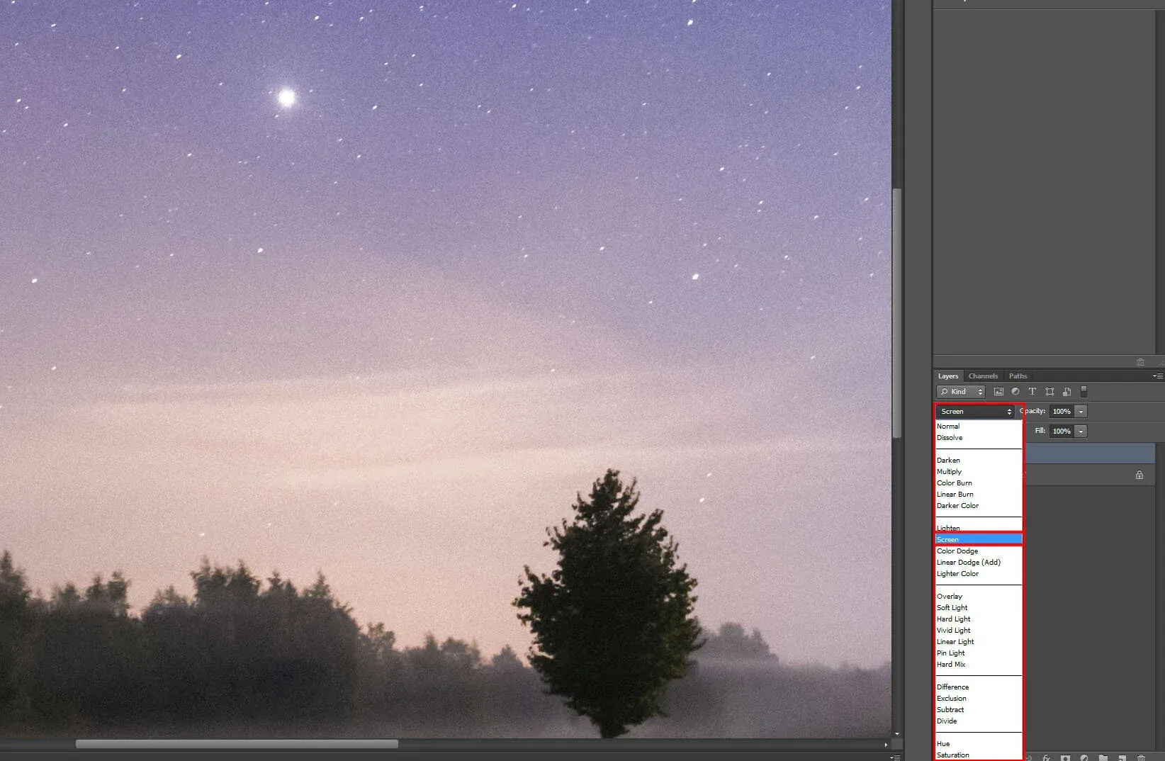 Step three in Photoshop - Boost up the Stars - Duplicate The Layers