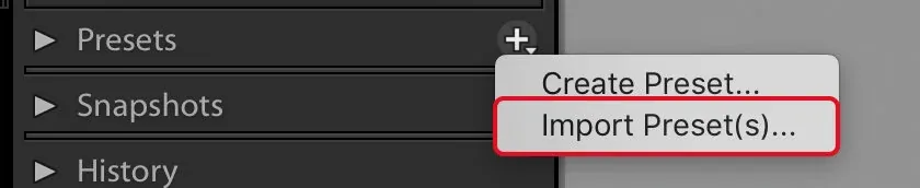 How to import Lightroom Presets in Lightroom CC Classic Develop Module