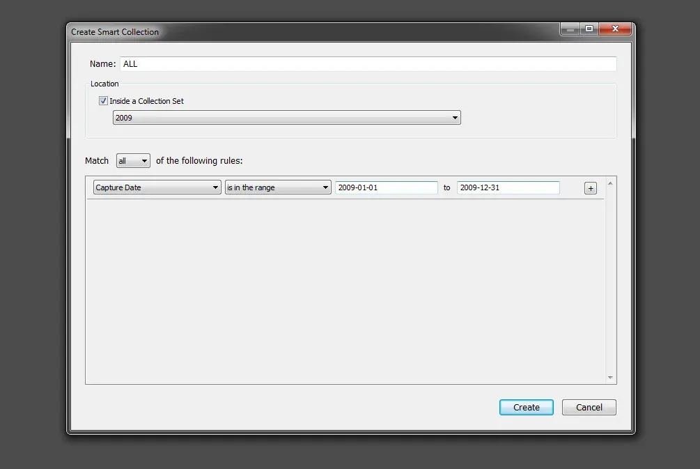 Create First Smart Collection with ruling.