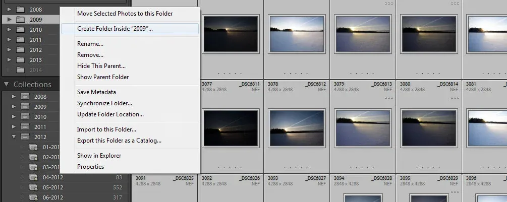 Adding the Folders from Smart Collections.