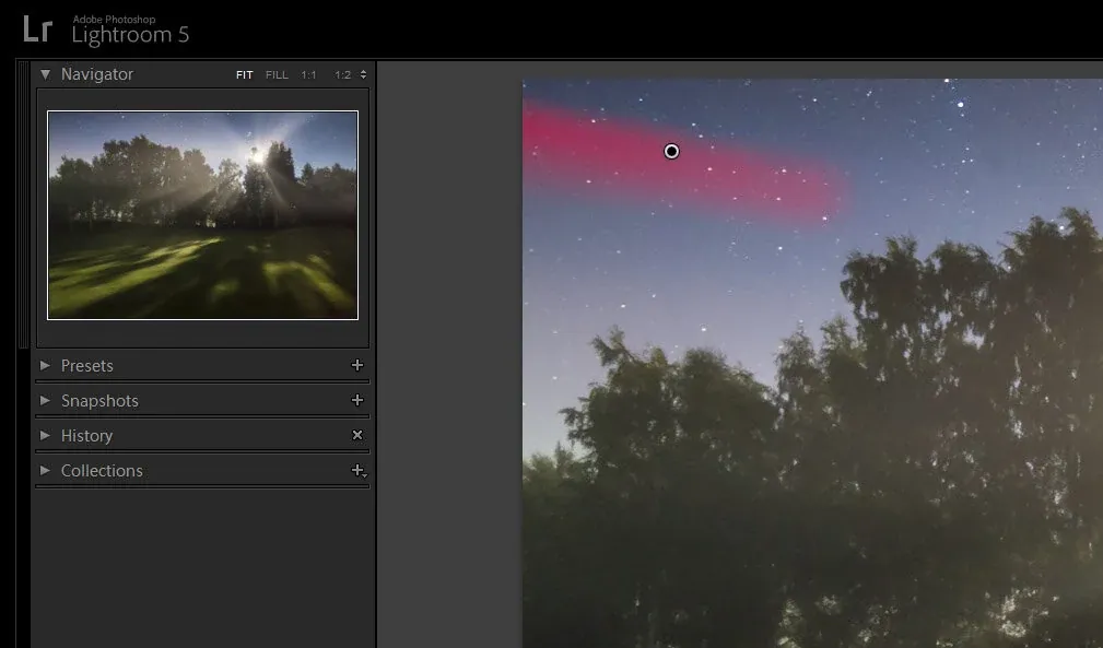 Brush With the Adjustment Brush With Low Flow to Make Smooth Transition