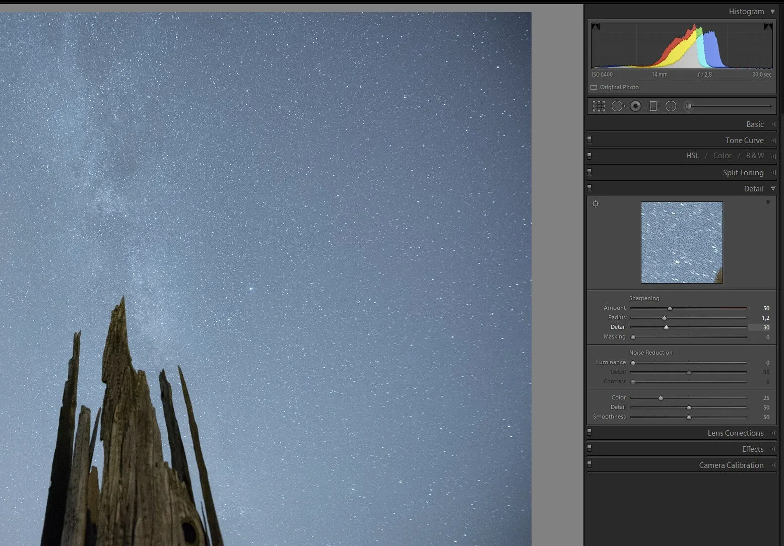 My go-to settings for sharpening star images
