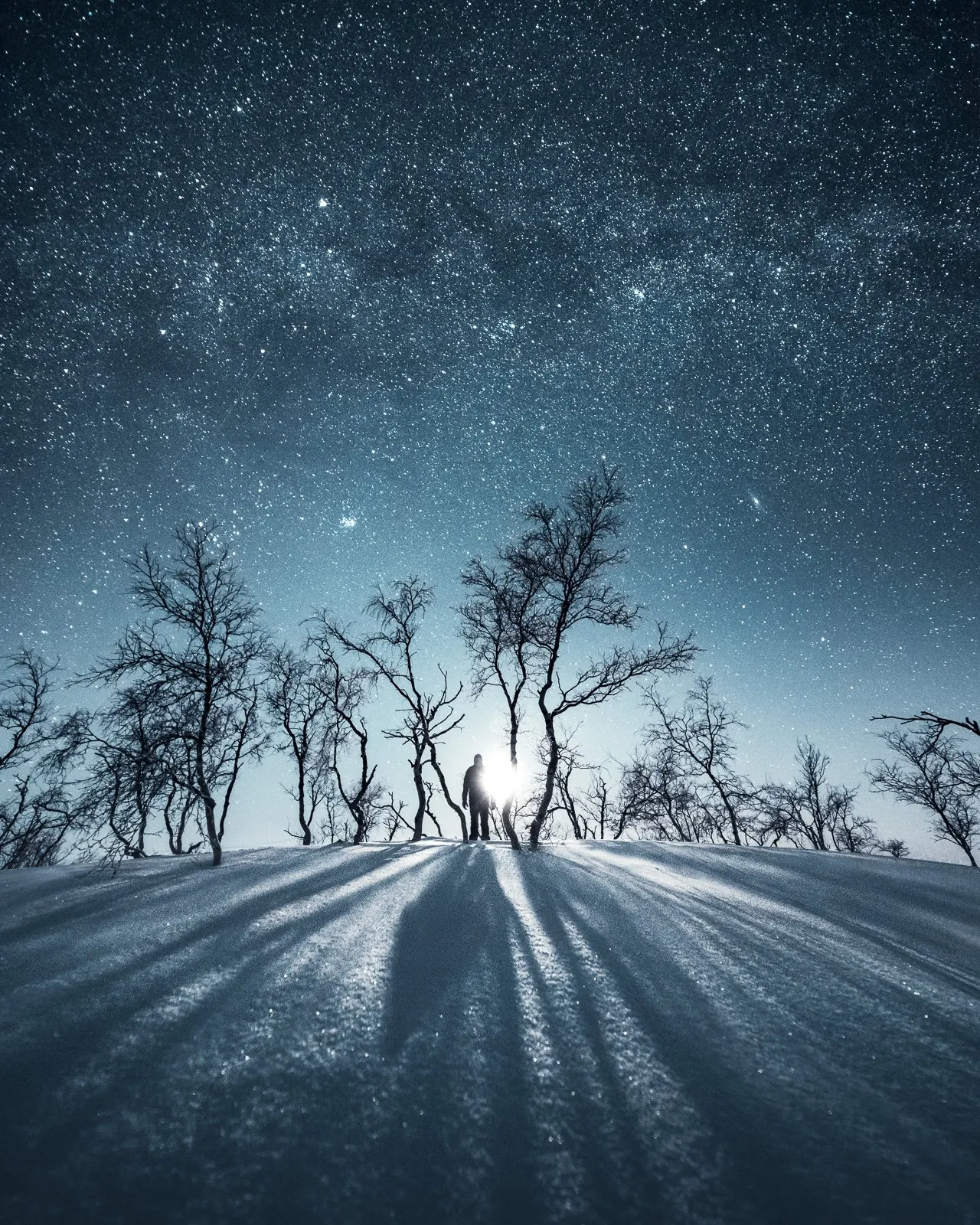 Under the Moonlight, a landscape photograph centered on solitude from the Alone collection by Mikko Lagerstedt.