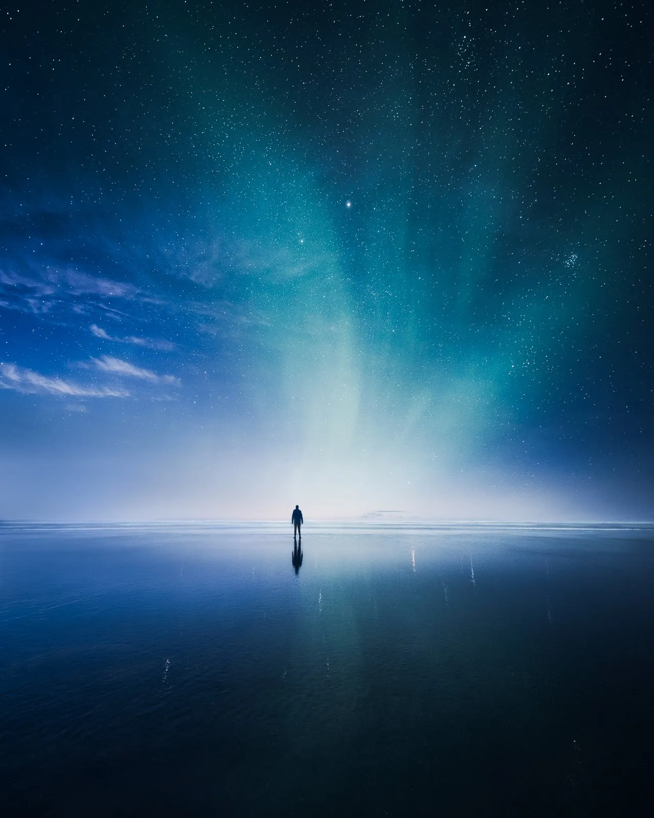 Lost At Night, a landscape photograph centered on solitude from the Alone collection by Mikko Lagerstedt.
