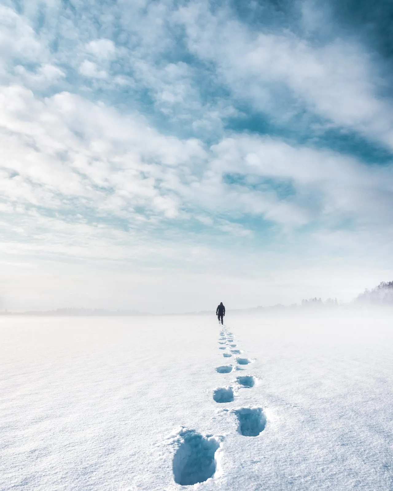 Cold Mist, a landscape photograph centered on solitude from the Alone collection by Mikko Lagerstedt.