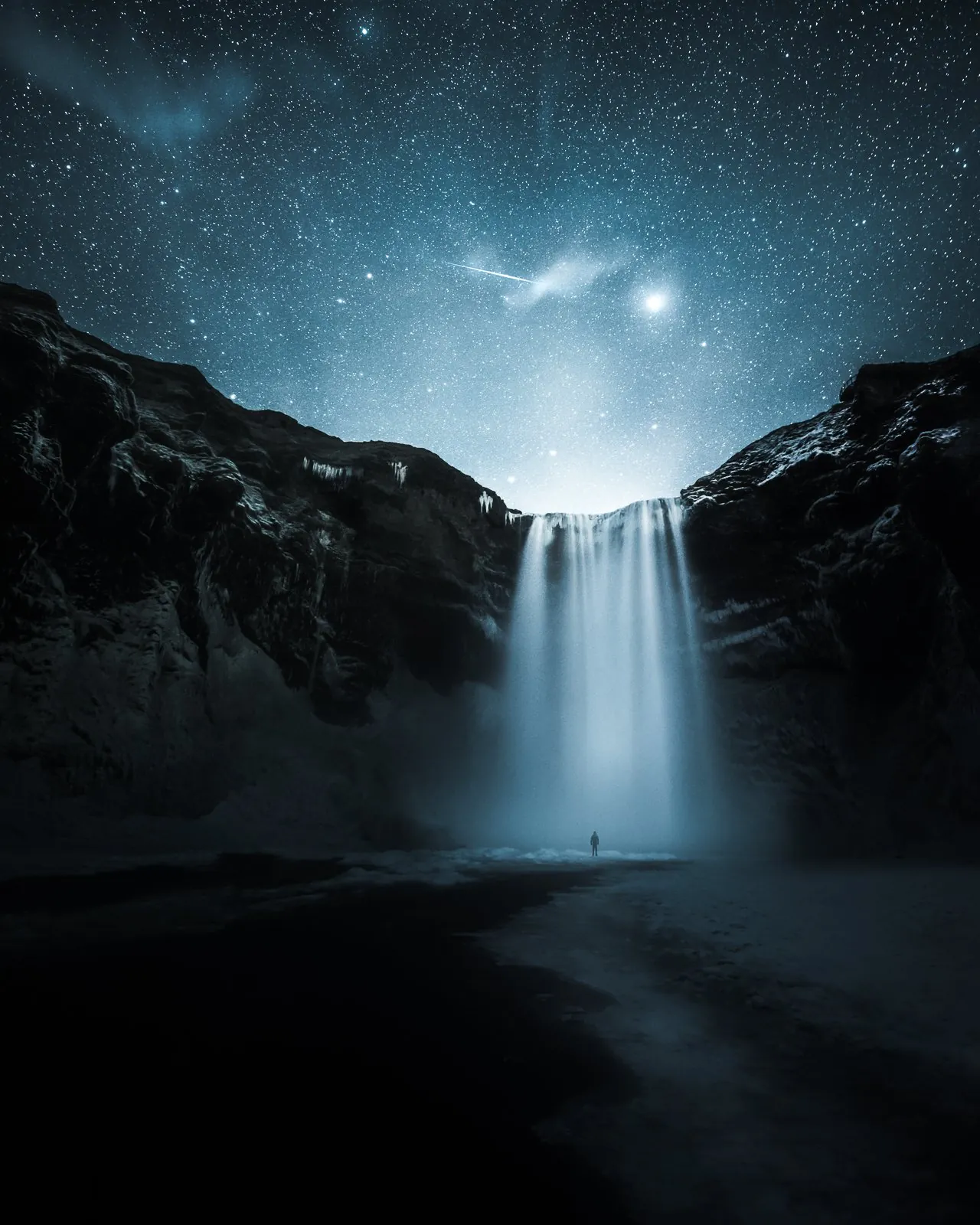 Cold Shower, a landscape photograph centered on solitude from the Alone collection by Mikko Lagerstedt.
