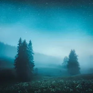 Finished atmospheric composite landscape result created with the course techniques