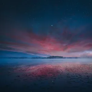 Atmospheric composite landscape example created with the course workflow