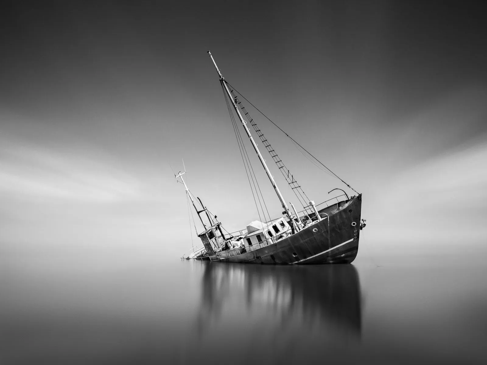 Shipwreck, a dreamlike composite landscape from the Dream collection by Mikko Lagerstedt.