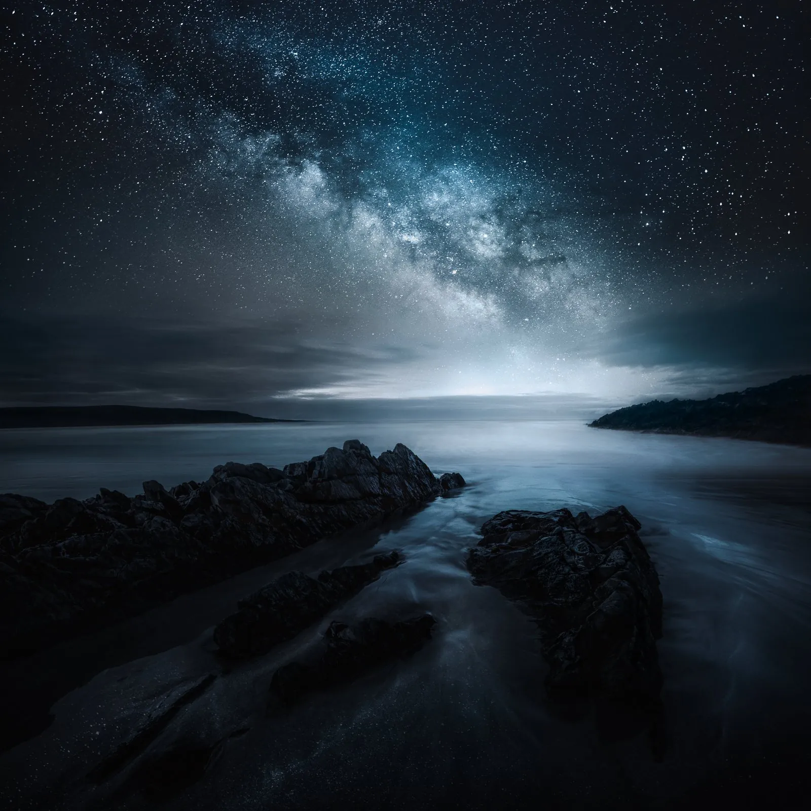 Surface, a night landscape photograph from the Edge collection by Mikko Lagerstedt.