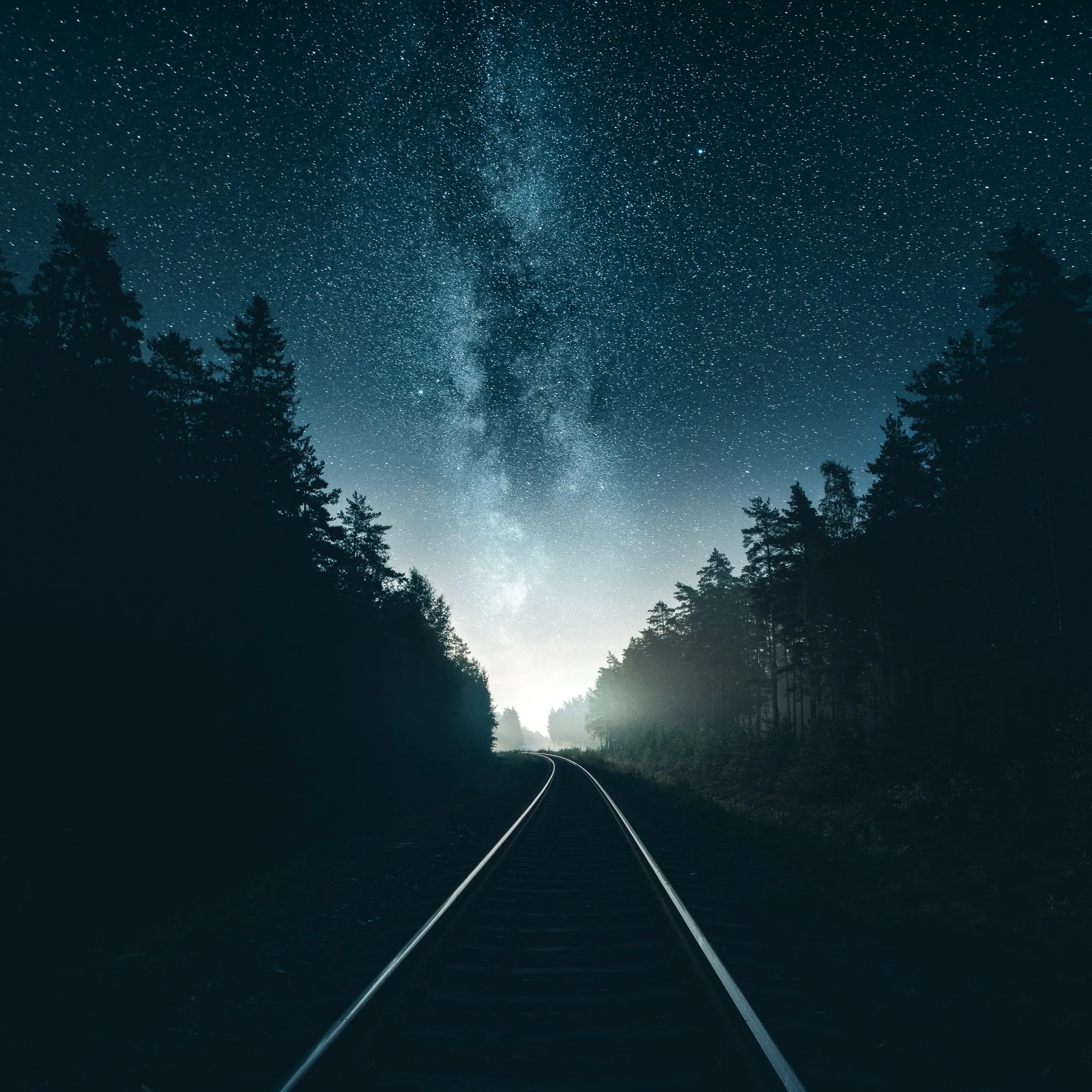 Glow, a night landscape photograph from the Edge collection by Mikko Lagerstedt.