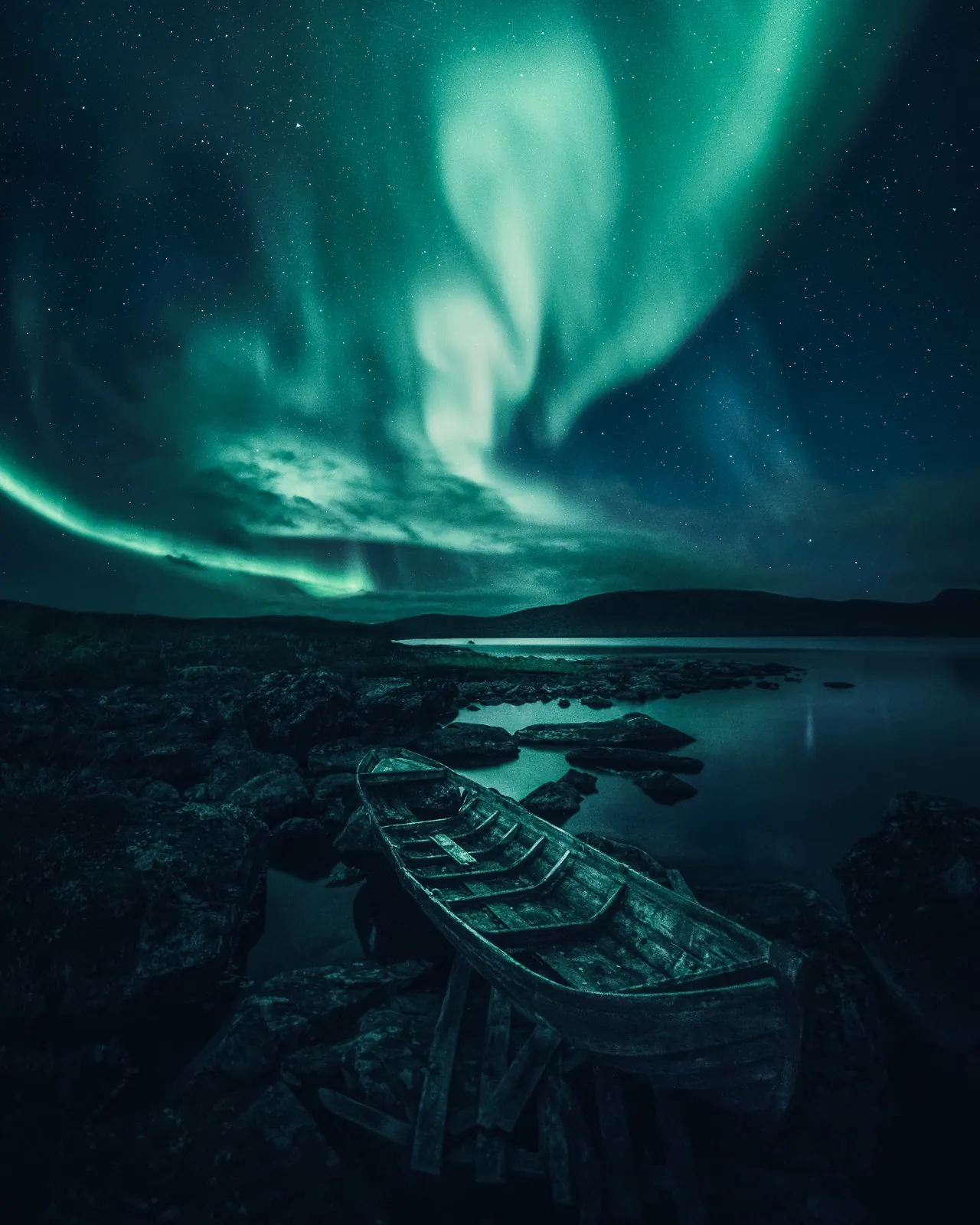 Lights of The North, a night landscape photograph from the Edge collection by Mikko Lagerstedt.