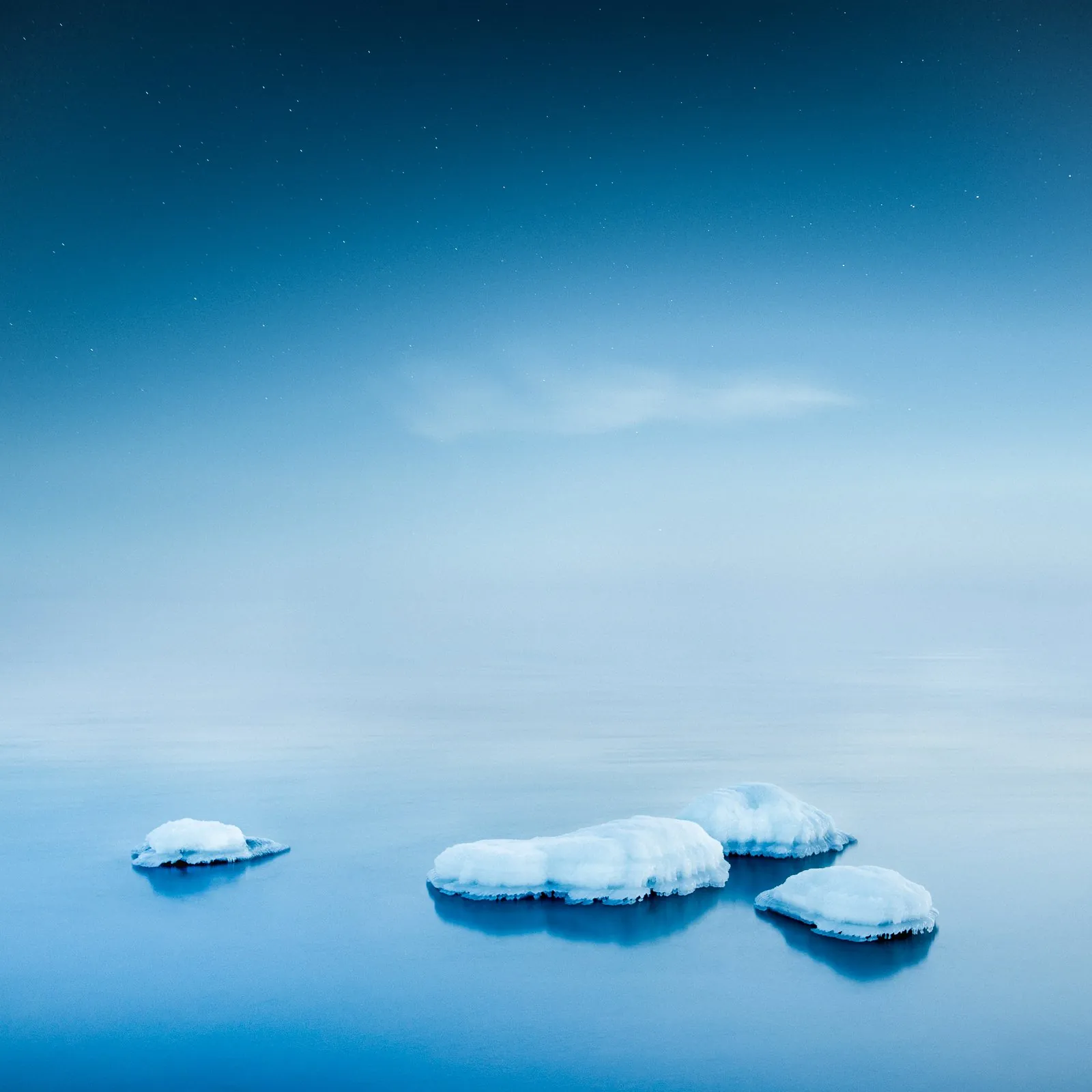 Tranquil Mist, a night landscape photograph from the Edge collection by Mikko Lagerstedt.