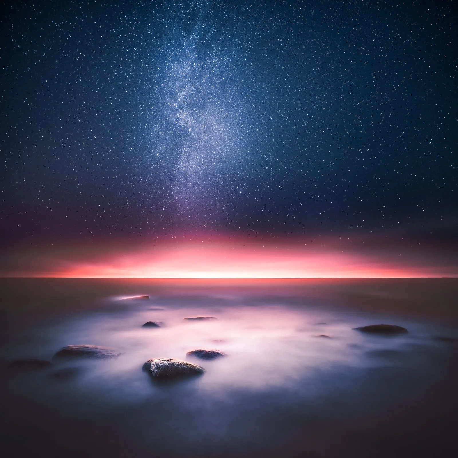 When Two Worlds Collide, a night landscape photograph from the Edge collection by Mikko Lagerstedt.