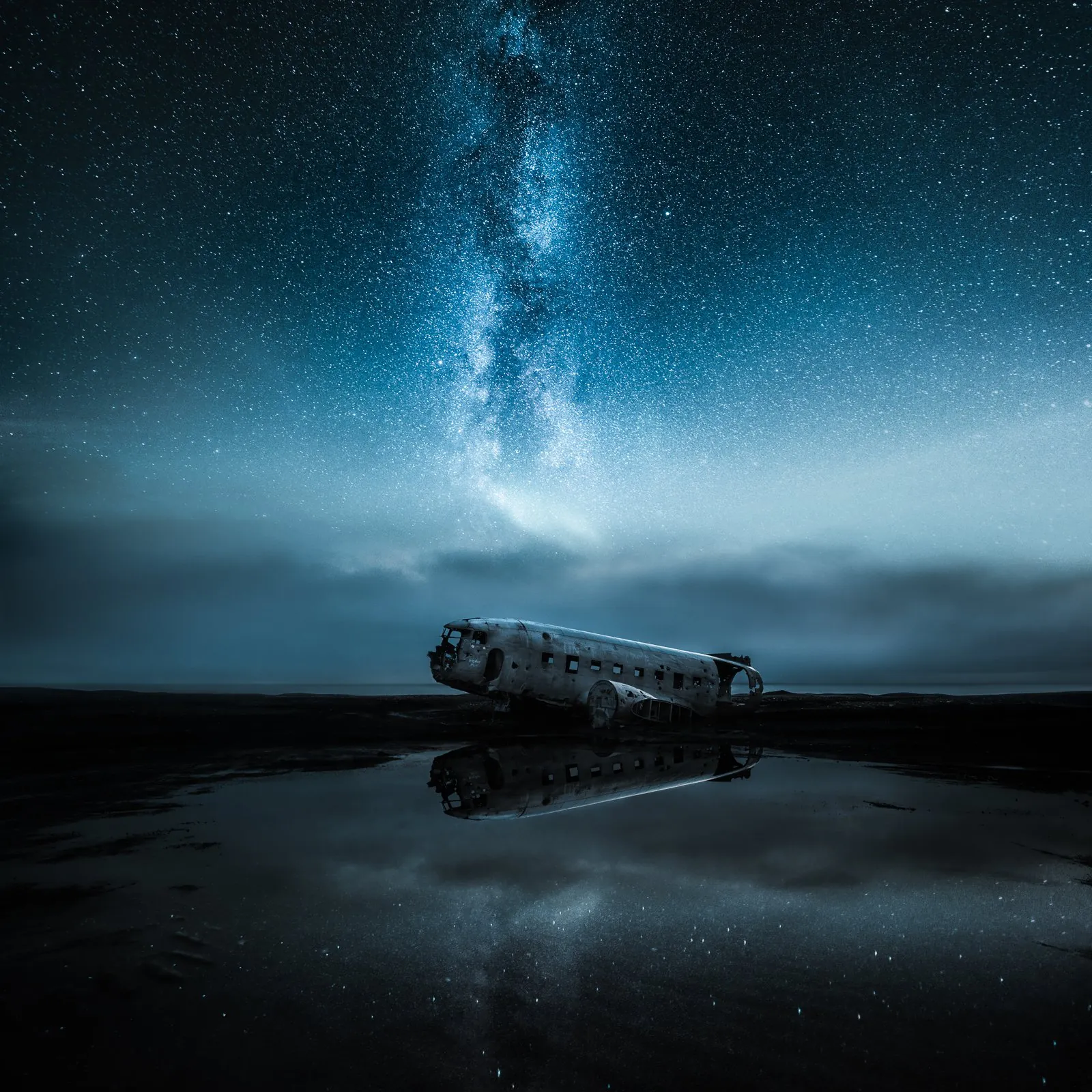 Abandoned World, a night landscape photograph from the Edge collection by Mikko Lagerstedt.