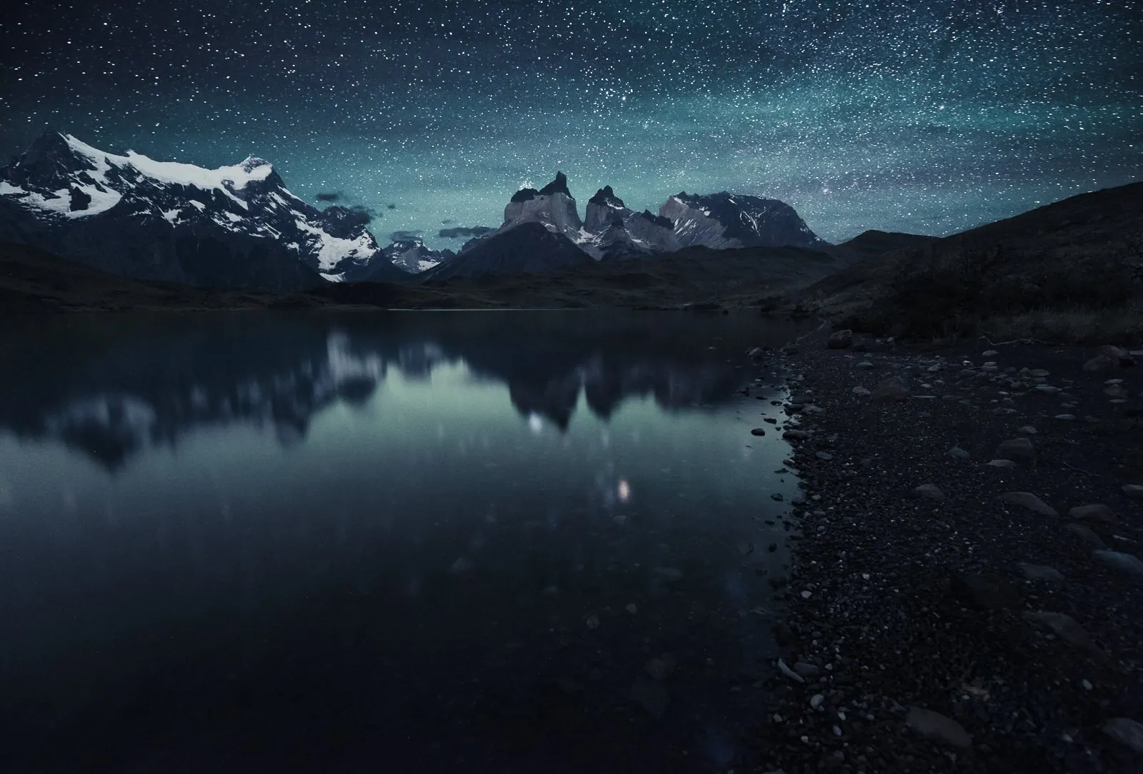 Reflective, a Patagonian landscape photograph from the Patagonia collection by Mikko Lagerstedt.