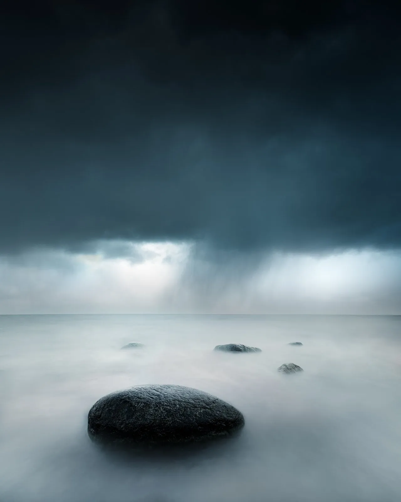 Rain, an atmospheric landscape photograph from the Recent collection by Mikko Lagerstedt.