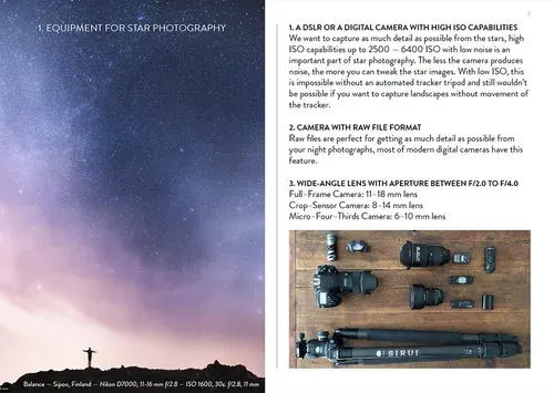 Preview spread from the Star Photography Masterclass featuring Milky Way example photography