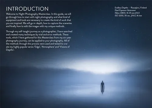 Preview spread from the Star Photography Masterclass with field planning and camera setup notes