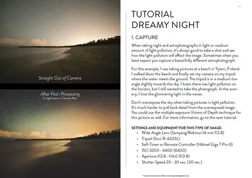 Star Photography Masterclass page showing post-processing workflow details