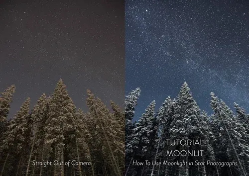 Star Photography Masterclass page showing editing examples for the night sky