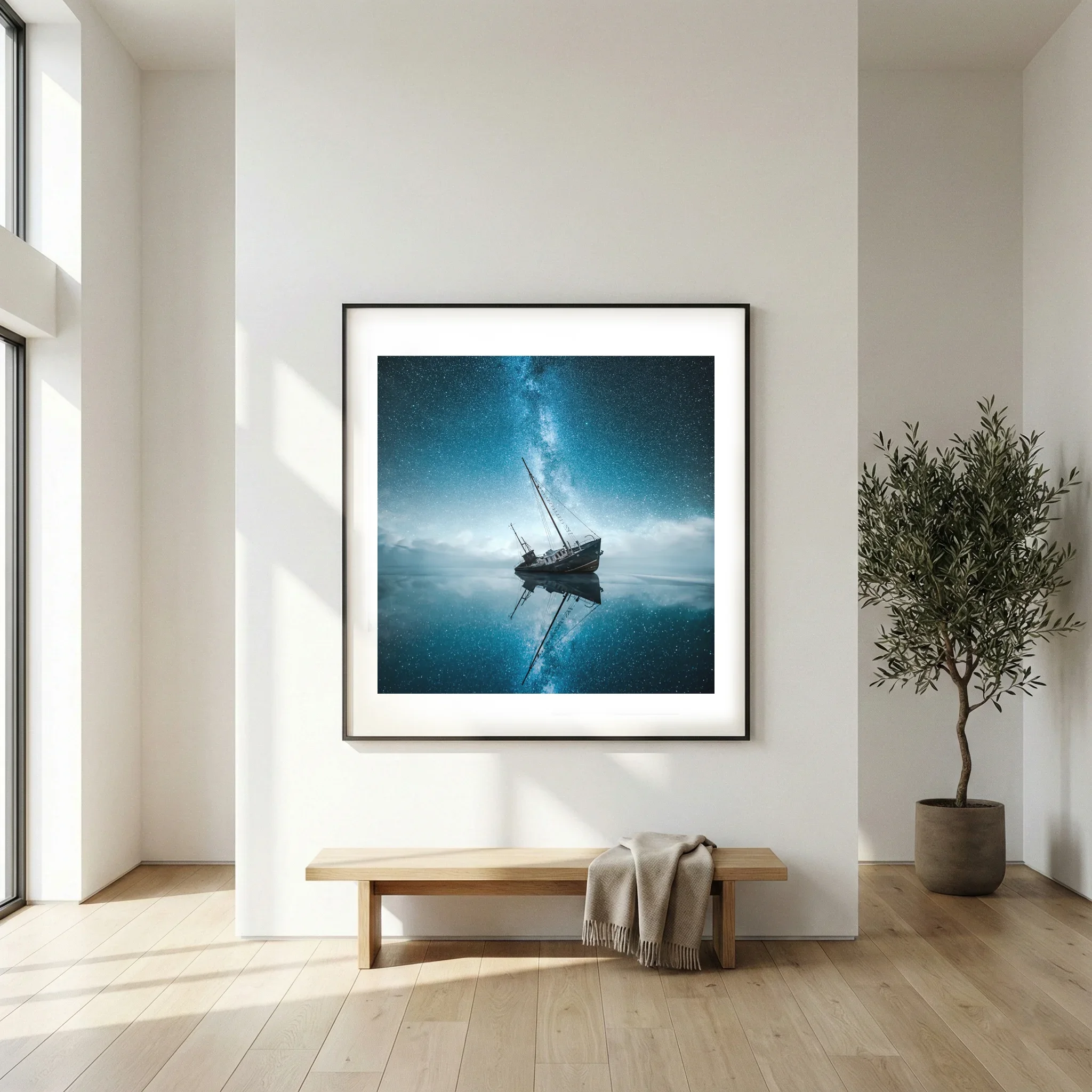 The Lost World by Mikko Lagerstedt shown framed in an interior