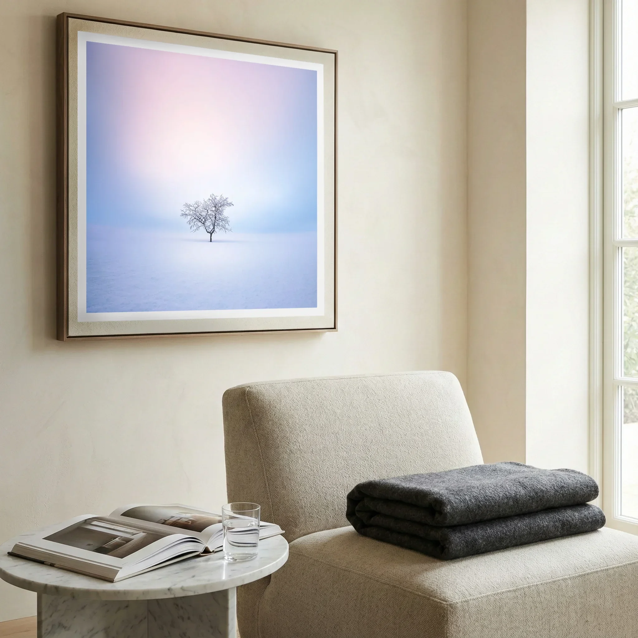 Solitude by Mikko Lagerstedt shown framed on a wall
