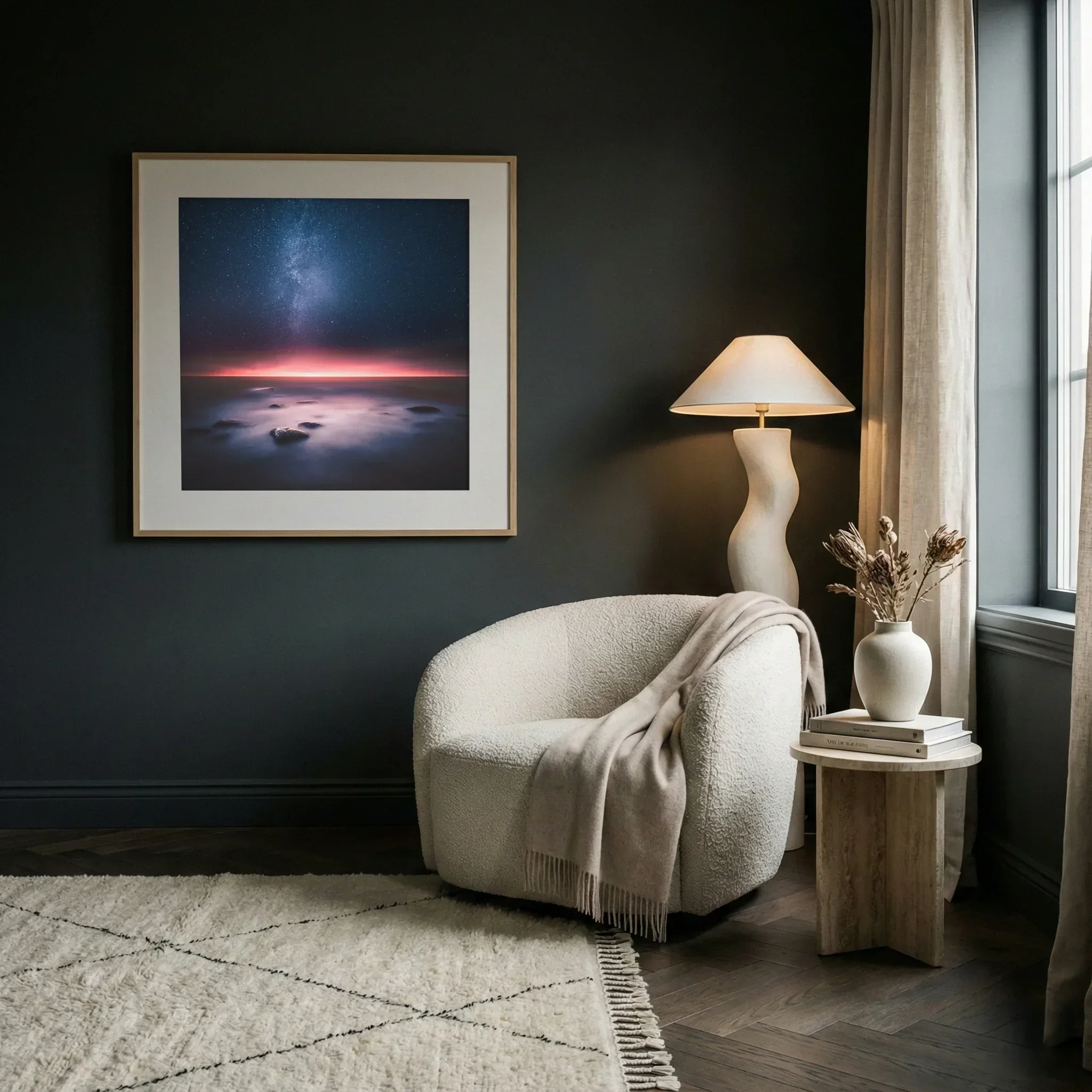 The Whole Universe Surrenders by Mikko Lagerstedt shown framed