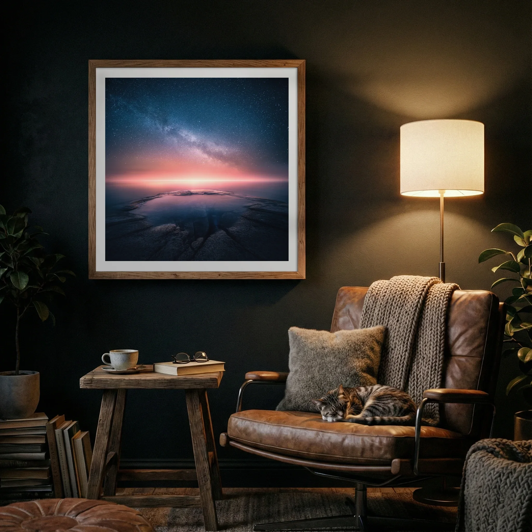 When Two Worlds Collide by Mikko Lagerstedt shown framed